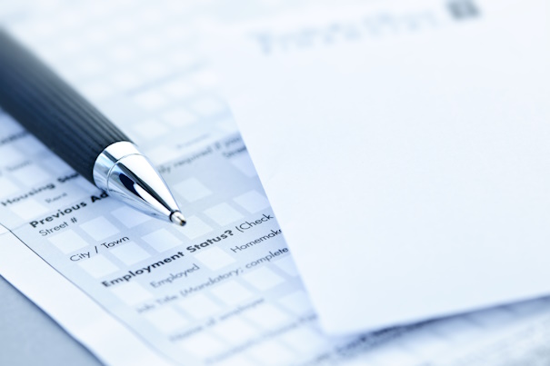 Financial application form